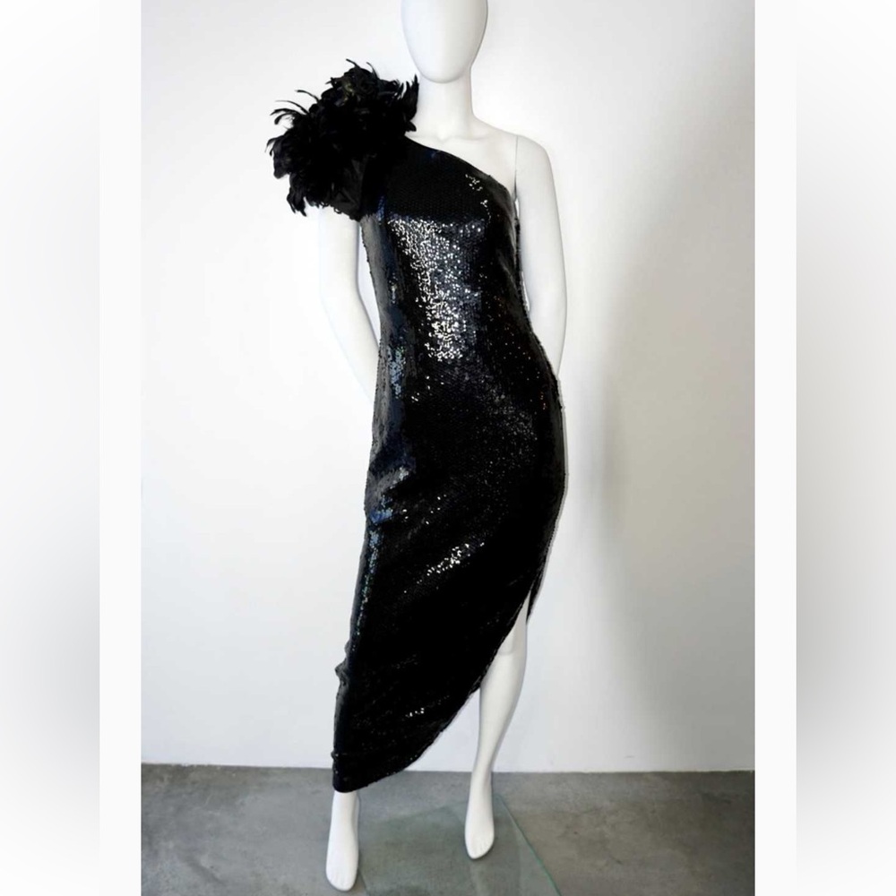 After Five by Julie Duroche Black Sequin Dress Size 6
